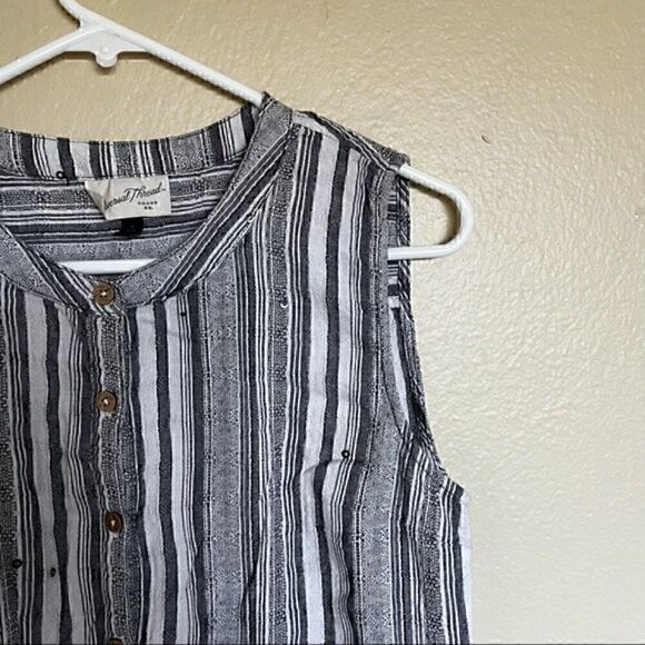 Universal Thread 100% Cotton Stripe Romper - Picture 11 of 15